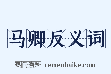 马卿反义词是什么意思的图片